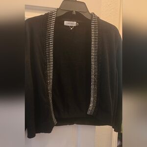Calvin Klein Black Sweater with Silver Accents